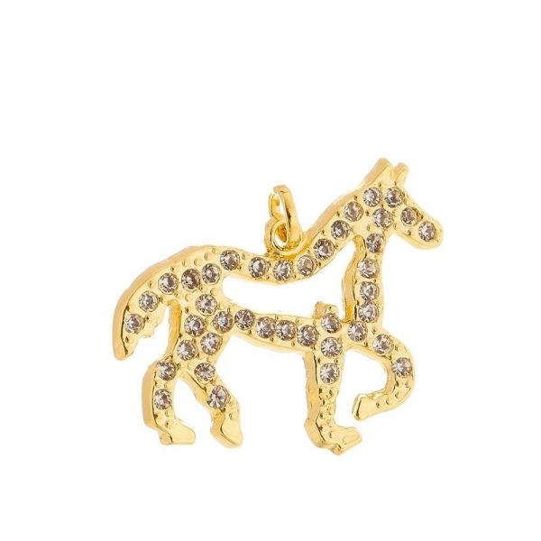 Imagem de Pingente cavalo com pedra strass - 0205723