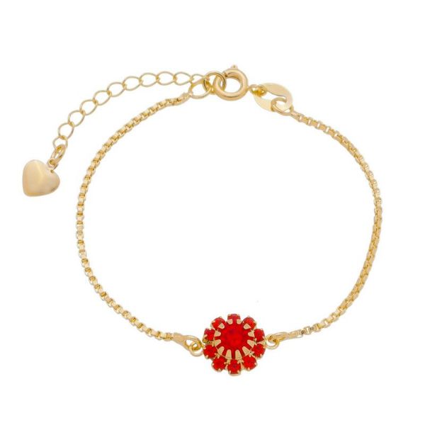 Imagem de Pulseira com flor de pedra strass - 0405253