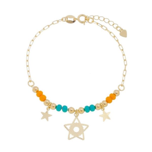 Imagem de Pulseira com estrelas e bolas coloridas - 0405464