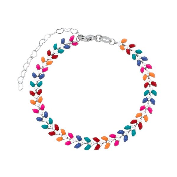 Imagem de Pulseira folhas resinada colorida - 0405677