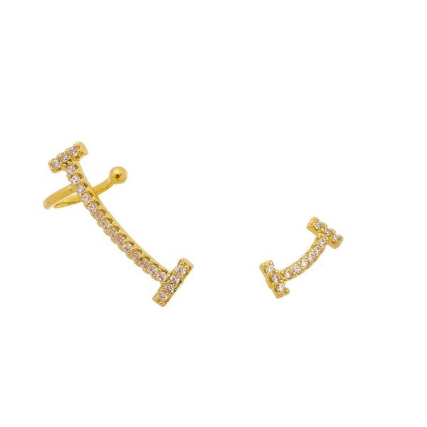 Imagem de Brinco réplica ear cuff pedras zircônia - 0524446