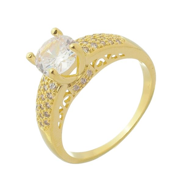 Imagem de Anel solitário pedra zircônia - 0107593