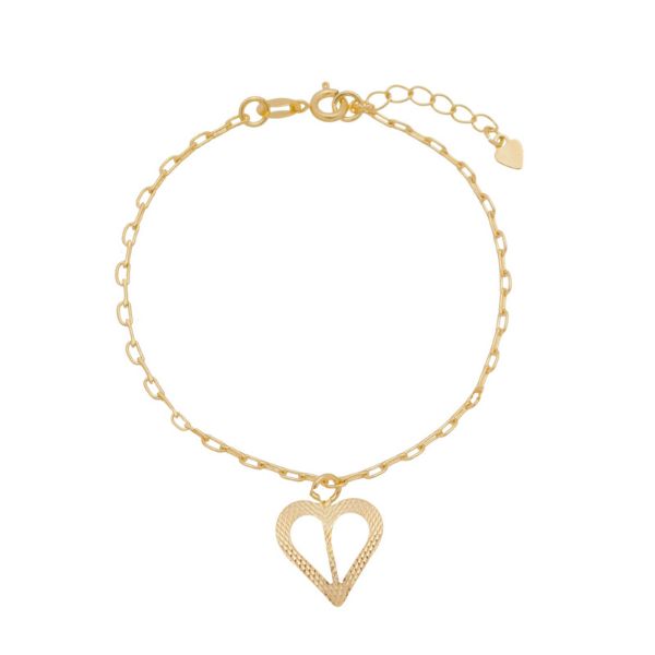 Imagem de Pulseira malha cartier com coração - 0406302 - 