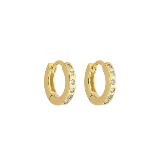 Imagem de Brinco argola click zircônia - 0526493