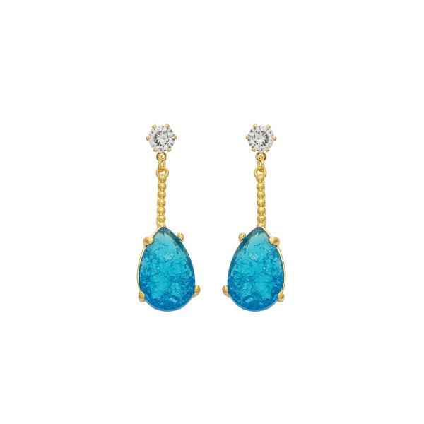 Imagem de Brinco pêndulo gota fusion azul - 0526928