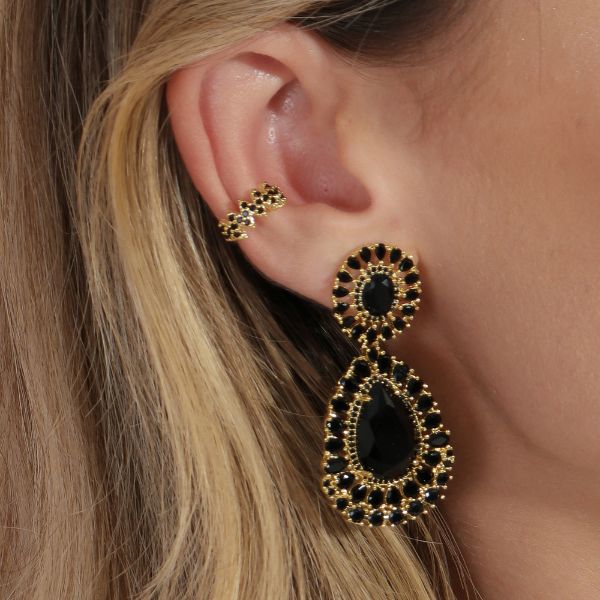 Imagem de Brinco gota pedra zircônia - 0524898