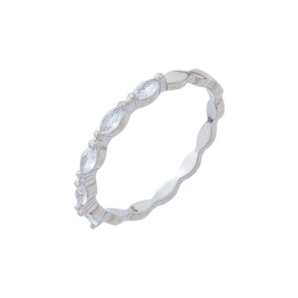 Imagem de Anel meia aliança 5 pedras - 0108011