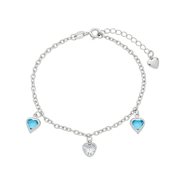 Imagem de Pulseira pingente coração azul - 0406041