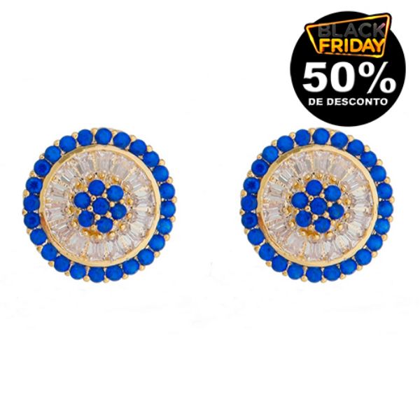 Imagem de Brinco pizza zircônia - 0527548 -   