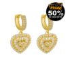 Imagem de Brinco argola coração zircônia - 0526180