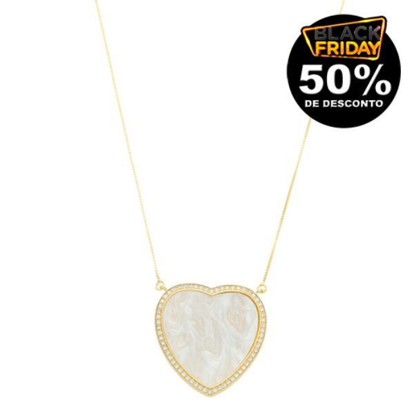 Imagem de Corrente coração madrepérola - 0306796 - 