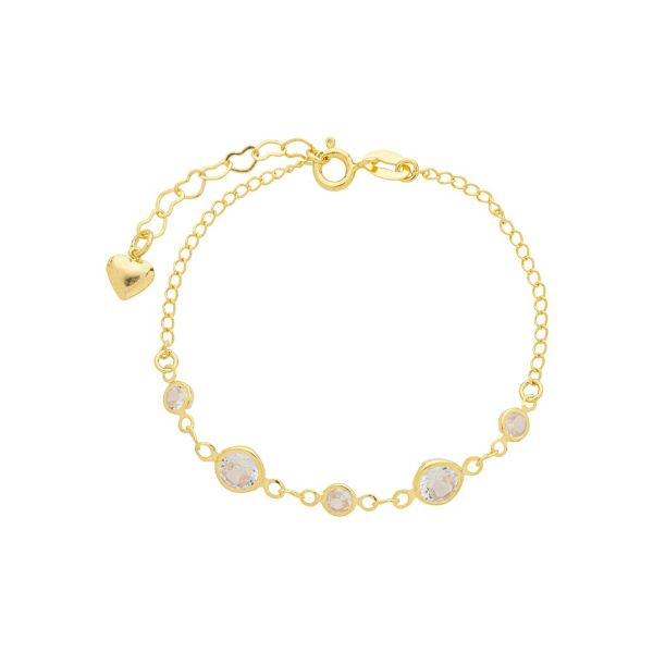 Imagem de Pulseira elos iguais zircônia - 0406501