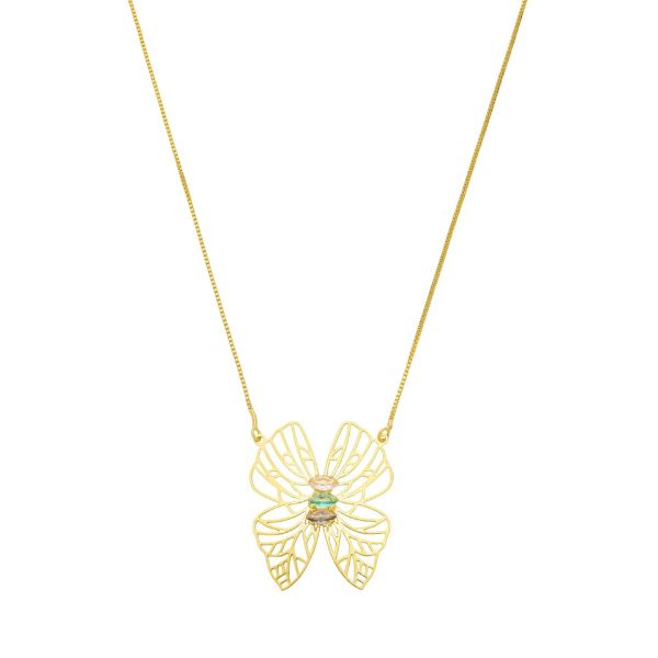 Imagem de Corrente pingente borboleta zircônia - 0306810 - Cores