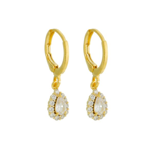 Imagem de Brinco argola click zircônia  - 0526403