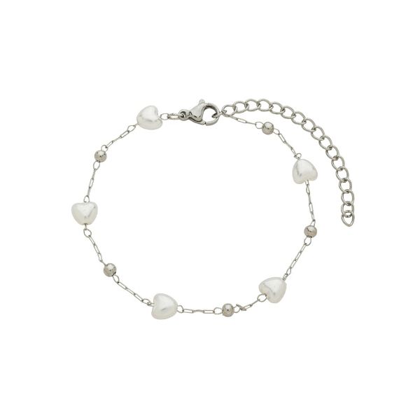 Imagem de Pulseira coração pérola - 0406458