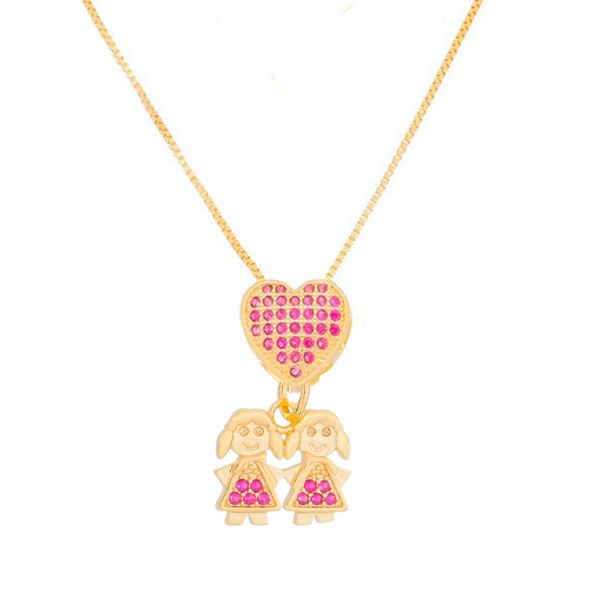 Imagem de Corrente coração 2 meninas - 0307004