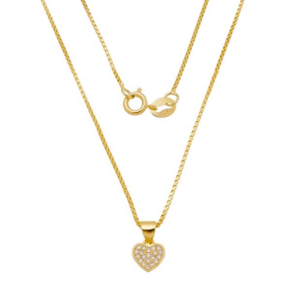 Imagem de Corrente pingente coração zircônia  - 0305734
