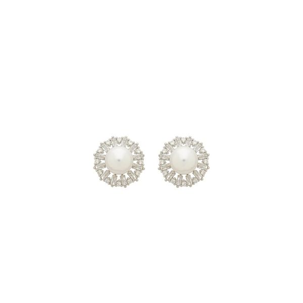 Imagem de Brinco flor com pérola 12mm - 0528236