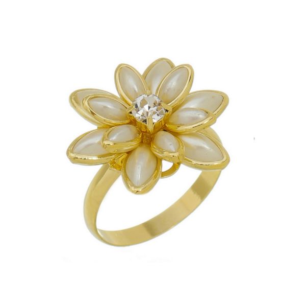 Imagem de Anel flor 12 pérolas - 0105922