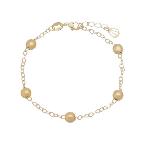 Imagem de Pulseira malha cadeado com bolas - 0404687