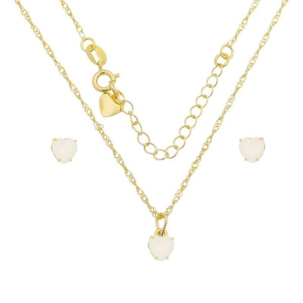 Imagem de Conjunto coração natural branco  - 1100628
