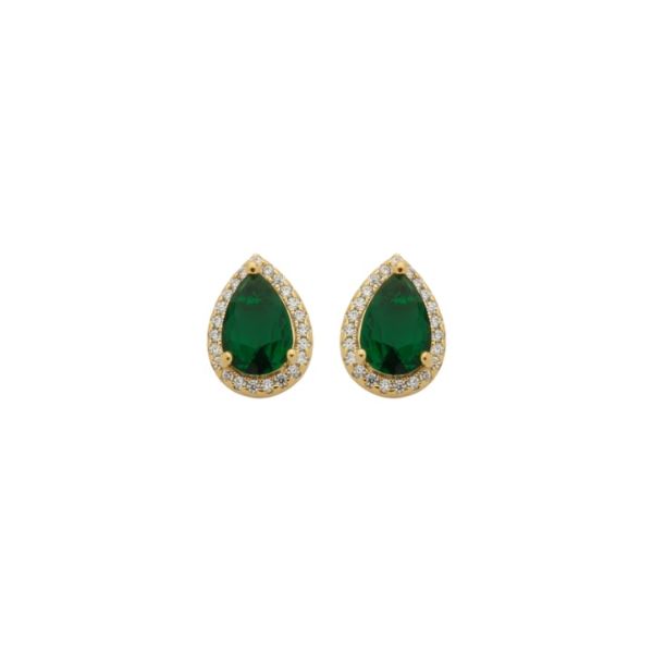 Imagem de Brinco gota verde esmeralda - 0528777