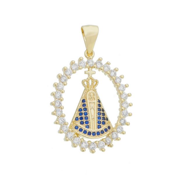 Imagem de Pingente Nossa Senhora Aparecida zircônia   - 0206056