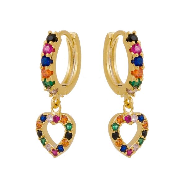Imagem de Brinco argola click coração  - 0524777