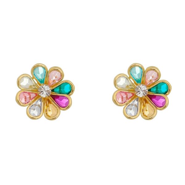 Imagem de Brinco flor pedras coloridas - 0520768