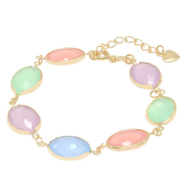 Imagem de Pulseira pedra oval colorida - 0402851