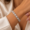 Imagem de Pulseira riviera quadrada zircônia  - 0406533