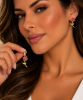 Imagem de Conjunto flor zircônia pink -  1101384