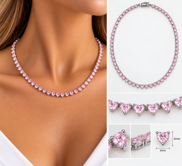 Imagem de Corrente riviera zircônia; 40cm - 0307061 ROSA
