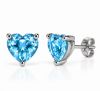 Imagem de Brinco coração 8x8mm zircônia - 0528843 AZUL