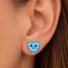 Imagem de Brinco coração 8x8mm zircônia - 0528843 AZUL