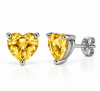 Imagem de Brinco coração 8x8mm zircônia - 0528843 AMARELO