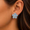 Imagem de Brinco flor zircônia - 0527483 AZUL