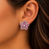 Imagem de Brinco flor zircônia - 0527483 PINK